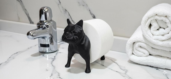 French Bulldog Toilet Paper Holder, Frenchie Bathroom Decor, Dog Lover Gift