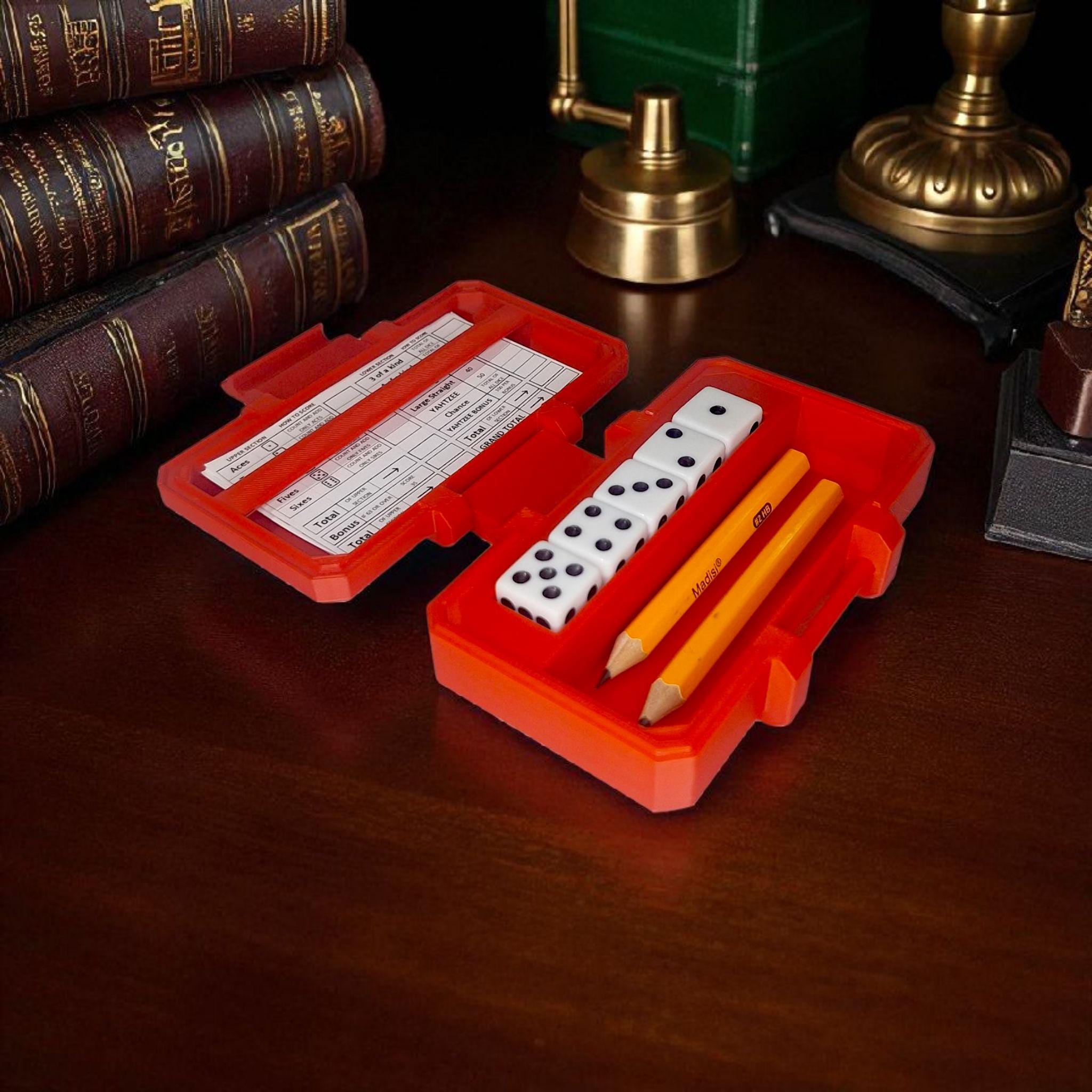 Pocket Yahtzee Set: 3D Printed Case, Dice, Scorecards - Etsy