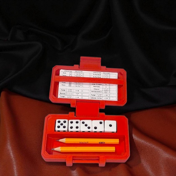 Pocket Yahtzee Set: 3D Printed Case, Dice, Scorecards - Etsy