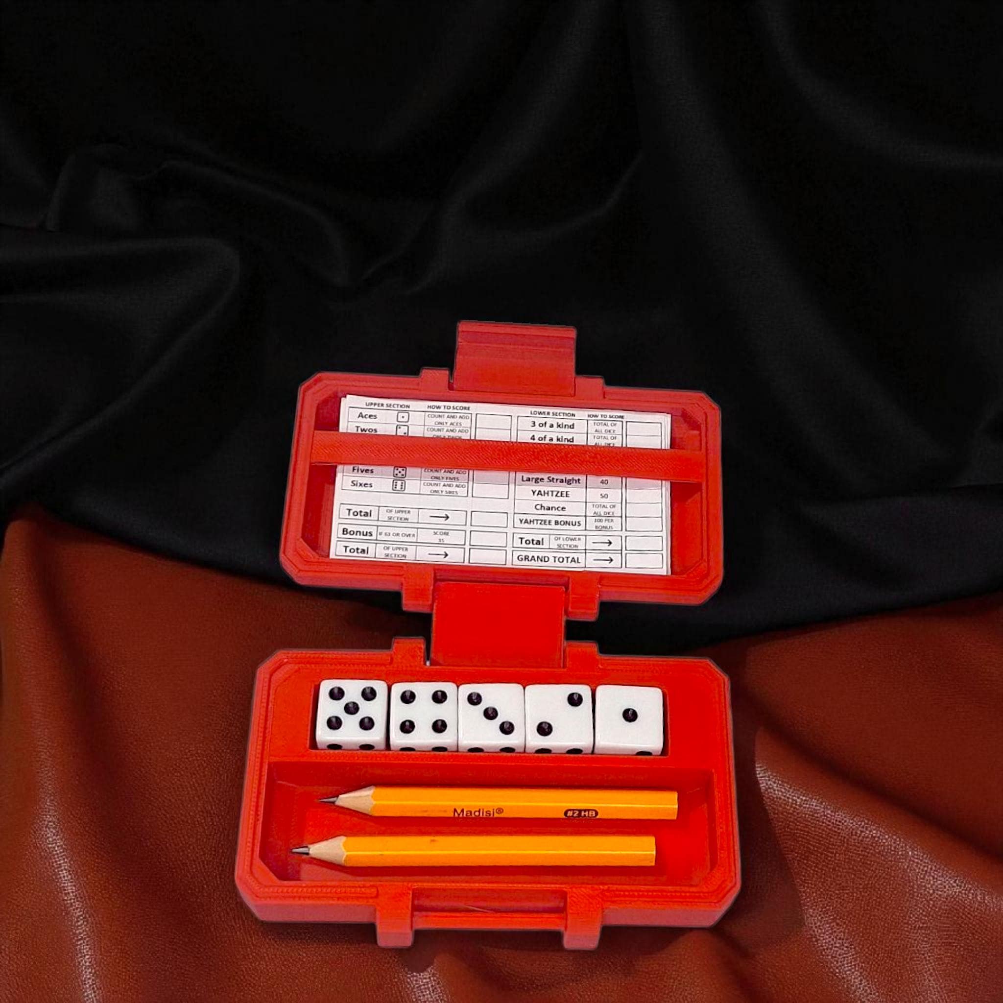 Pocket Yahtzee Set: 3D Printed Case, Dice, Scorecards - Etsy