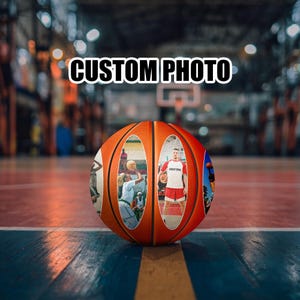 Unique Sport Basketball, Custom Photo Basketball, Basketball with Photos, Basketball Fans Gifts, Team or Coach Gifts, Birthday Gifts