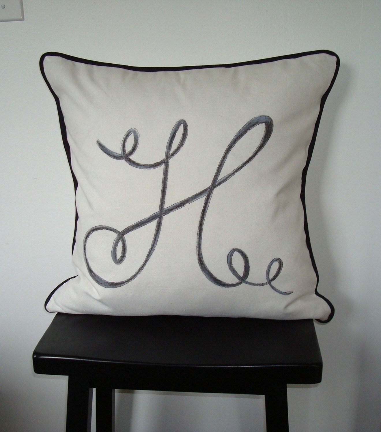 Custom Monogram Pillow Cover Etsy