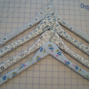 Fabric Covered Wooden Hangers Vintage Inspired set of 3 image 10