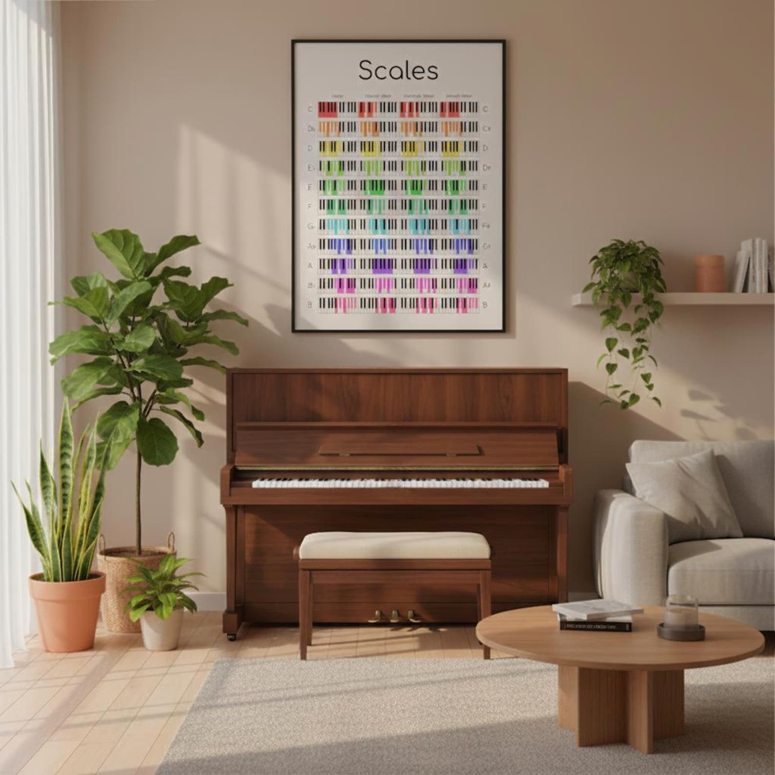 Piano Scales Poster | Major and Minor Keys | Music Studio Wall Art - Etsy