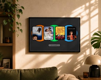 CUSTOM Letterboxd Top 4 Print - any classic movie poster, fully personalized wall art