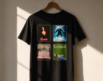 CUSTOM Letterboxd Top 4 T-shirt - any classic movie poster, fully personalized graphic T