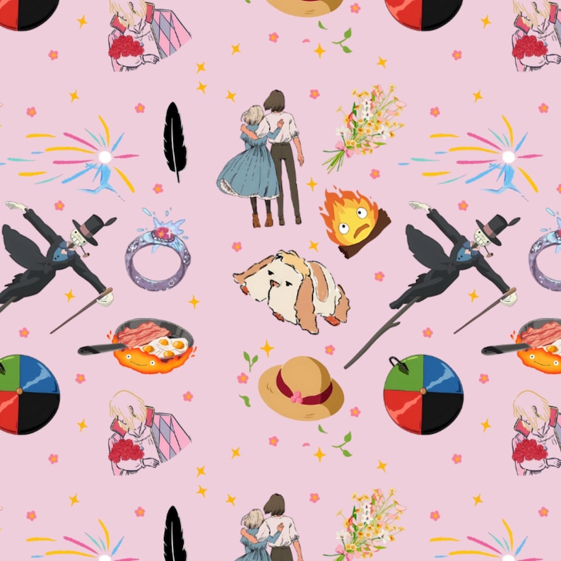 Howl's Moving Castle Themed Gift Wrap ~ Custom Anime Wrapping Paper, Studio Ghibli image 4