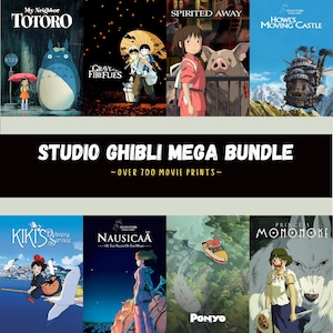 Mega Bundle de Studio Ghibli: más de 700 impresiones de alta calidad, TODAS las películas de Studio Ghibli, actualizaciones periódicas