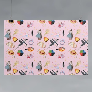 Howl's Moving Castle Themed Gift Wrap ~ Custom Anime Wrapping Paper, Studio Ghibli image 3