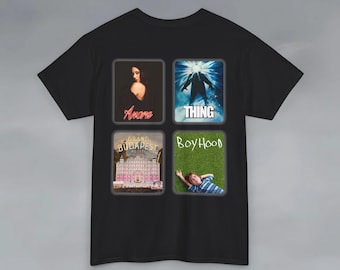 CUSTOM Letterboxd Top 4 T-shirt - any classic movie poster, fully personalized graphic T