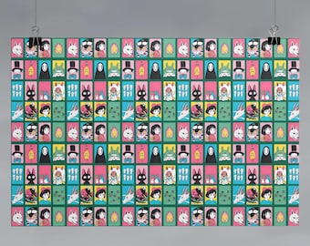 Papel de regalo inspirado en Studio Ghibli ~ Papel de regalo de anime personalizado
