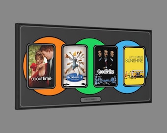 AANGEPASTE Letterboxd Top 4 canvasafdruk - elke klassieke filmposter, volledig gepersonaliseerde muurkunst