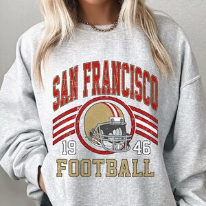 San Francisco Football Sweatshirt, Football Crewneck Sweater, Sport Fan Shirt