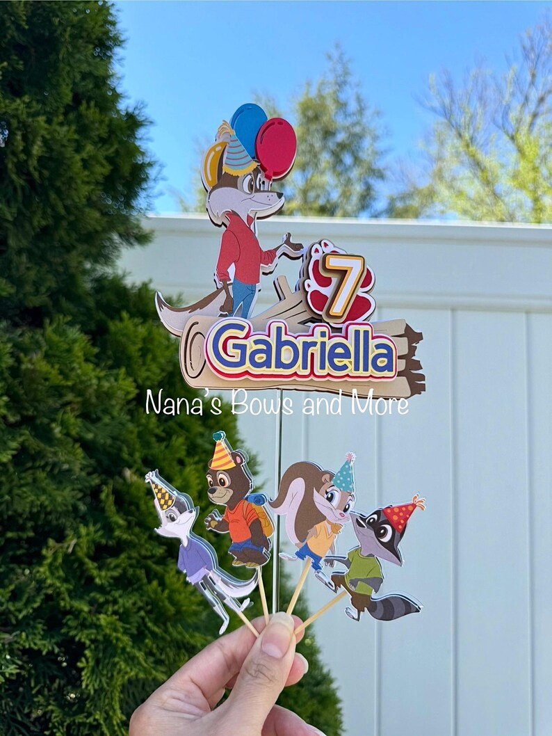 Personalized Piney Birthday Cake Topper, First Birthday, Party ...