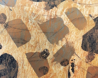 Abstract Expressionist Painting: Earth Tones Acrylic on Canvas (30x30 Inch)