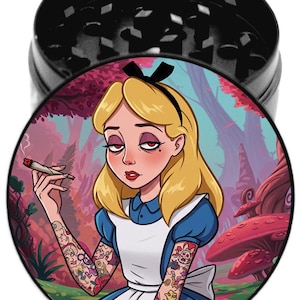 Księżniczka Baddie Cute Nostalgia - 50 mm 4-częściowy metalowy młynek do tytoniu i ziół Premium Crusher Design Gift