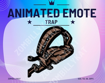 Emote, Emotes, Twitch, Discord, Animated, Stream, Streamer, Streaming, Hunt, Showdown, Trap, Beartrap, Bear, Horror, Game, Affiliate