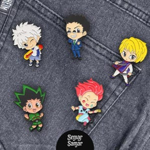 Pin de HunterxHunter/Pin de esmalte de anime/Pin de esmalte/Pin de personaje de anime/Pin de anime lindo/Pin de anime chibi/Pin de esmalte chibi/Pin kawaii/Mercancía de anime