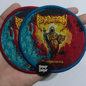 Benediction Scriptures Woven Patch | Death Metal Band Patch for Battle Jacket or Kutte | Underground Metal Merch | aufnäher Collectible