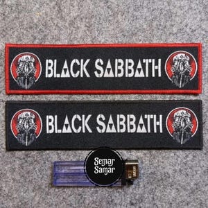 Black Sabbath Woven Stripe Patch | Heavy Metal Patch | Battle Jacket Patch | Metal Kutte Patch | Doom Metal | Vintage Patch | Aufnäher Kult