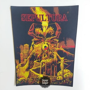 Sepultura Arise Backpatch – Thrash Metal Band Sew-On Jacket Patch (29cm x 24cm)