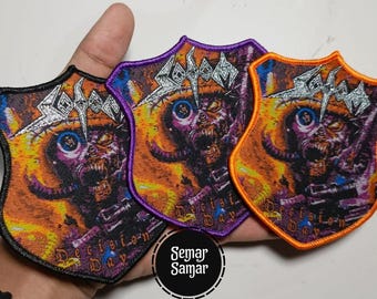 Sodom Decision Day geweven patch: thrashmetal battle jacket-accessoire