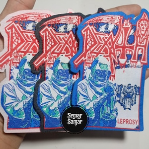 Death Leprosy Woven Patch | Classic Death Metal Band Patch | Battle Jacket Aufnäher | Rare Metal Kutten Patch Collectible for Vest Jacket