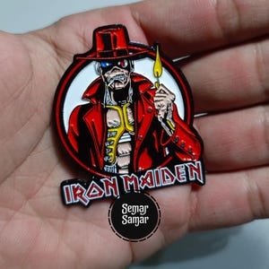 Iron Maiden Stranger in a Strange Land Enamel Pin | Eddie NWOBHM Metal Pin | Heavy Metal Band Collectible for Jacket Vest Battle Kutte