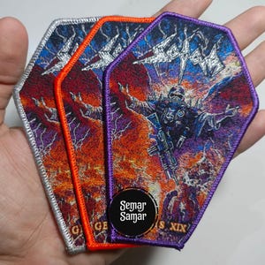 Sodom Genesis XIX Woven Patch | Thrash Metal Band Patch for Battle Jacket Vest | Iron Curtain Metal Patch | Sodom Patch for Kutte | Aufnäher