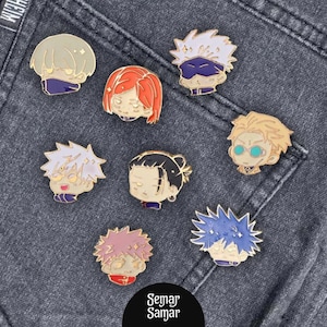 Pin de Jujutsu Kaisen/Pin de esmalte de anime/Pin de esmalte/Pin de personaje de anime/Pin de anime lindo/Pin de anime chibi/Pin de esmalte chibi/Pin kawaii/Mercancía de anime