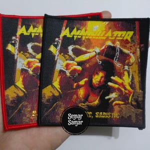 Annihilator Ballistic Sadistic Patch | Thrash Metal Band Woven Patch for Jacket Vest or Kutte | Collectible Metal Patch for Battle Jacket