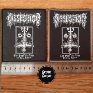 Dissection The Past Is Alive Woven Patch | Occult Blackened Death Metal Patch | Rare Band Emblem for Battle Jacket Vest | Collectible Patch