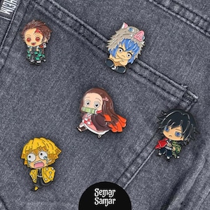 Pin de Demon Slayer/Pin de esmalte de anime/Pin de esmalte/Pin de personaje de anime/Pin de anime lindo/Pin de anime chibi/Pin de esmalte chibi/Pin kawaii/Pines de solapa de anime