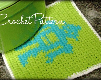 Robot potholder pattern -- crochet - PATTERN ONLY