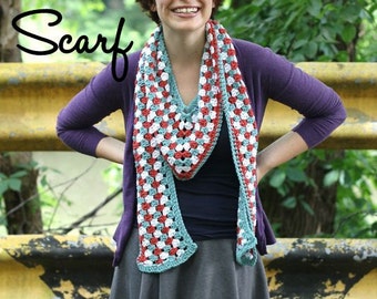 Crochet Scarf pattern -- County Fair Scarf --instant download