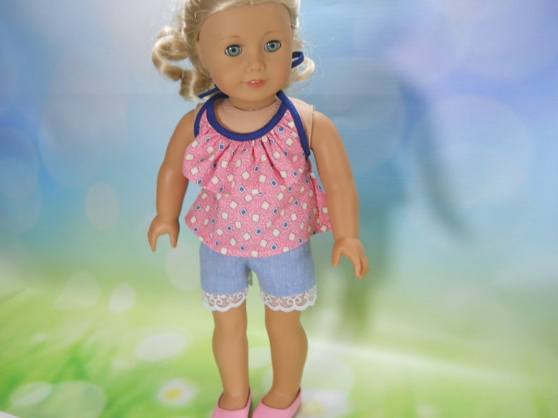 18 inch Doll Shorts and Top Outfit Fits American Girl and Our Generation 04-2930