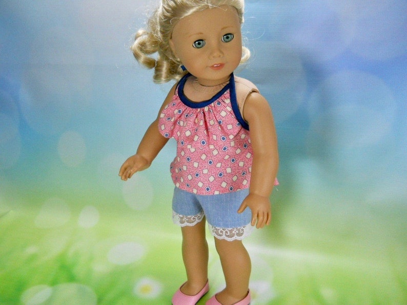 18 inch Doll Shorts and Top Outfit Fits American Girl and Our Generation 04-2930