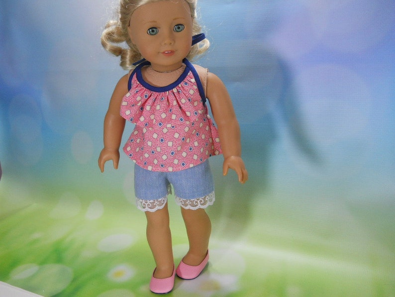 18 inch Doll Shorts and Top Outfit Fits American Girl and Our Generation 04-2930
