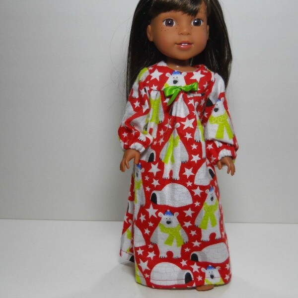 Designed for 14.5 inch dolls such as Wellie Wishers, Polar Bears and Igloos Nightgown, 12-1603