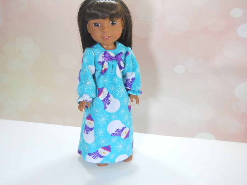 Snowman Nightgown Pajamas Fits Wellie Wishers 14.5/" American Girl Clothes