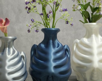 Skeleton Vase, Skull Horror Vase, Gothic Vase | Goth Spooky Home Decor | Creepy Anatomy Planter | 3D Printed Vase  | Many Colours available