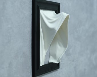 Framed Ghost – Spooky Gothic Wall & Desk Decor | Fashioned Styled frame | Gothic Home Decor, ghost, spooky gifts | 3D-Printed Artwork