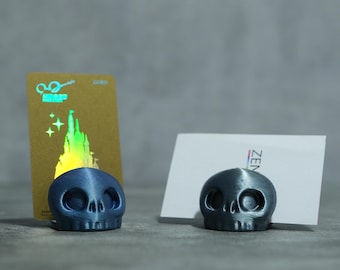 Skull Business Card Holder, Gothic Desk Organiser, Spooky Personal Business Cards Stand, Skull Card Display, 3D Printed Spooky Office Decor