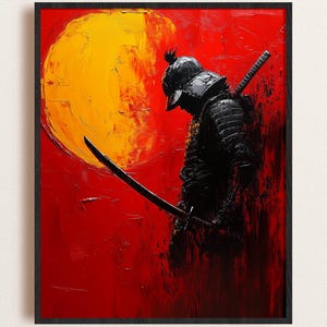 Samurai Warrior Art Print: Bushido Japanese Decor (Digital Download)