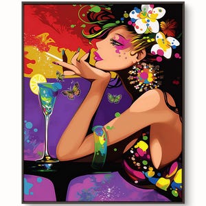 Pop Art Woman Print: Bold Abstract Female Portrait (Digital Download)