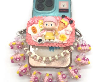 Pince pour téléphone Decoden avec miroir : support pour colle crème fouettée fait main