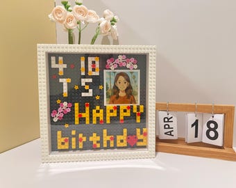 Cadre personnalisé Shadow Box pour anniversaire : cadeau portrait personnalisé