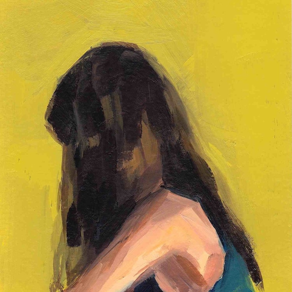 Portrait in Yellow . giclee art print