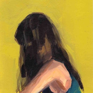 Portrait in Yellow . giclee art print image 1