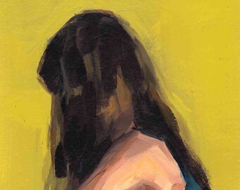 Portrait in Yellow . giclee art print